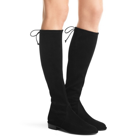 NEW STUART WEITZMAN Kneezie Black Suede Tall Boots - Picture 3 of 13